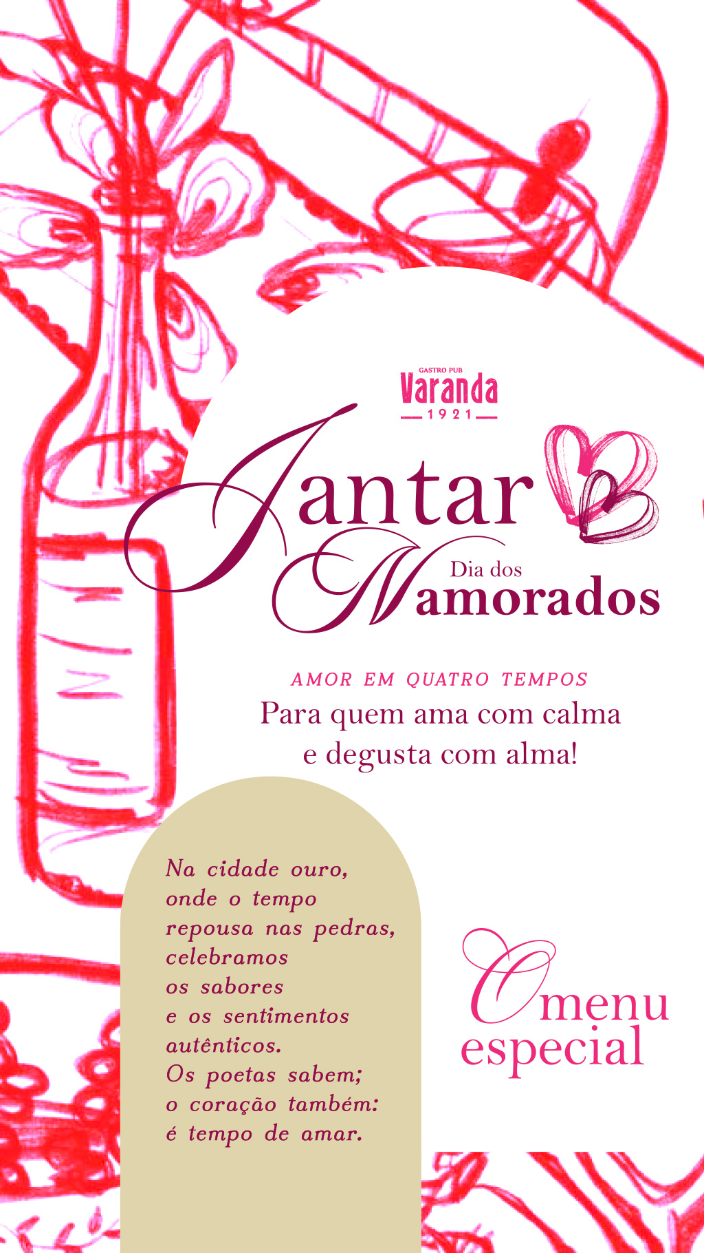 Cardápio Varanda 1921 - Dia dos Namorados