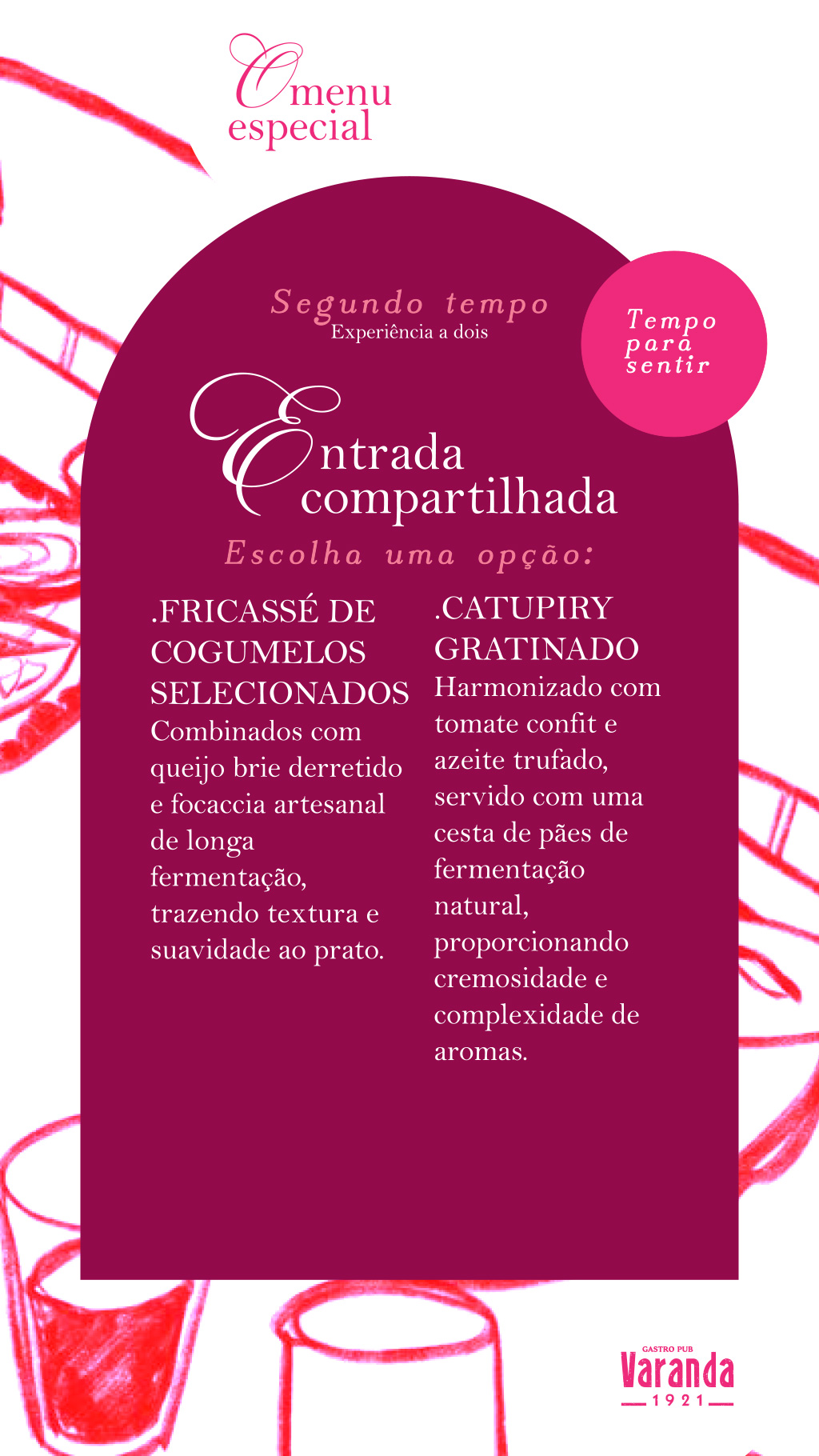 Cardápio Varanda 1921 - Dia dos Namorados